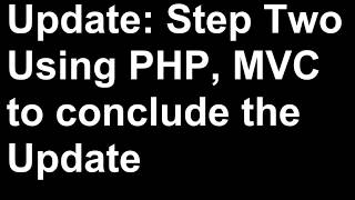 Updating a database record: Step 2
