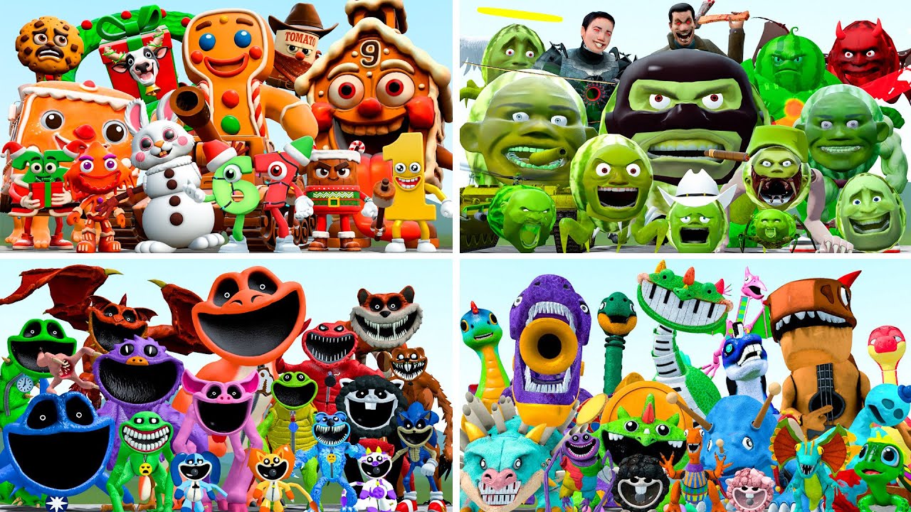 WHICH FAMILY IS STRONGER? from NEW ITALIAN BRAINROT vs DINO TOYS vs LIN GANG MELON in Garry's Mod!