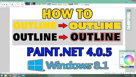 HOW TO OUTLINE FONT USING PAINT NET FREE