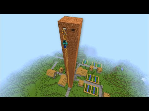 Minecraft DONT ENTER TALLEST DIRT HOUSE IN MINECRAFT MOD / DANGEROUS CREATURES INSIDE !! Minecraft
