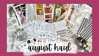 AUGUST 2021 HAUL | planner sticker kits, washi, & character stickers! | tattooed teacher plans