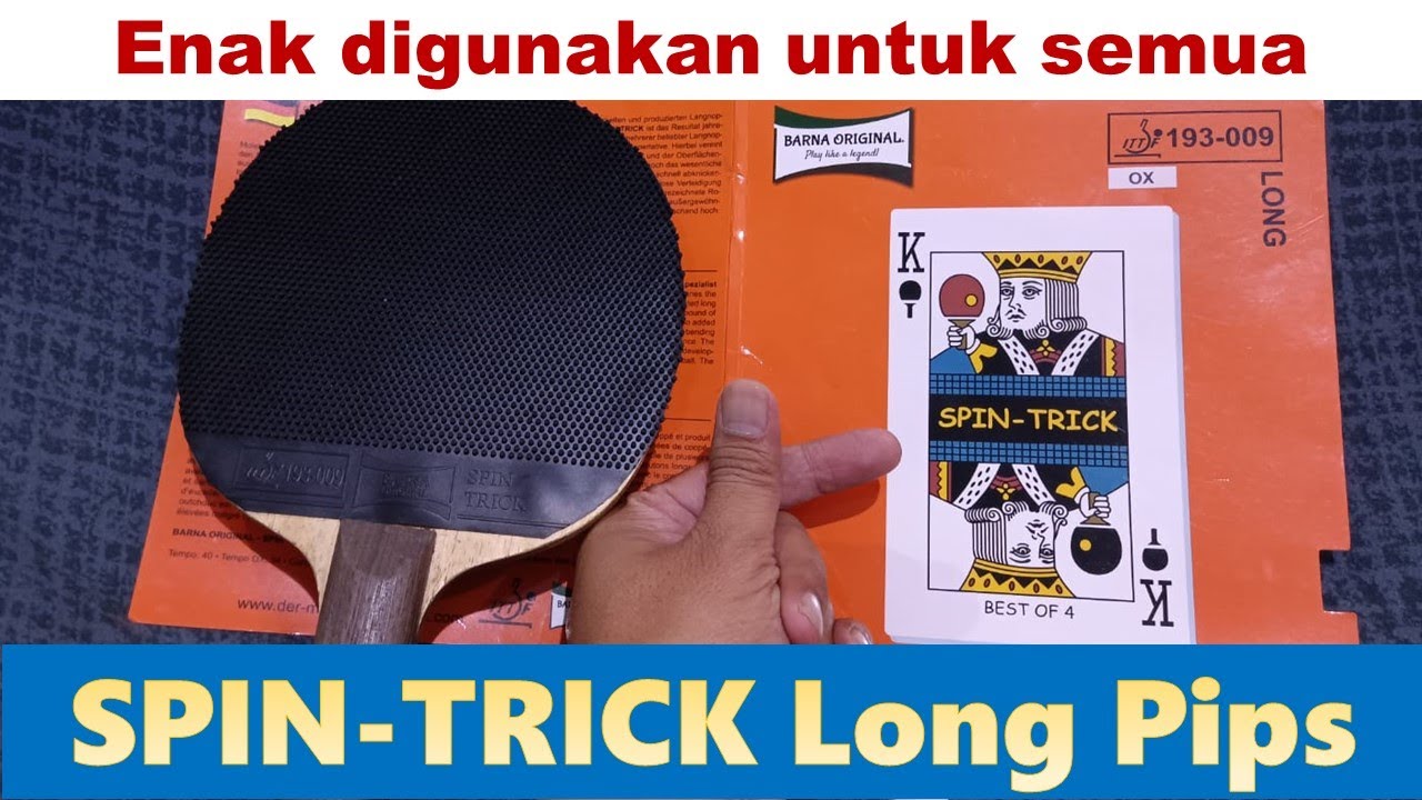 Original Barna Spin trick Long pips - bintik panjang ox | rekomendasi menghasilkan putaran sendiri