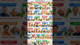 All State Chief Minister of India and Political Party Name #shorts #chiefminister