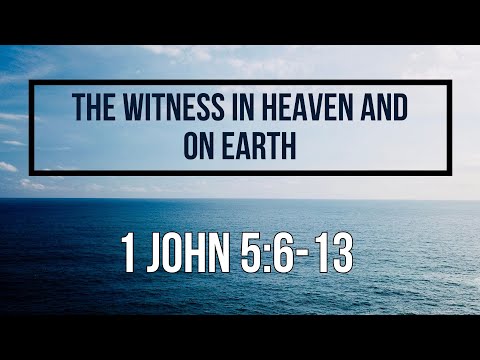 1 John 5:6-13 The Witness in Heaven and on Earth