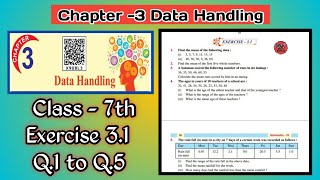 Q.1 to Q.5 | Class 7th | Exercise 3.1 | Math | Chapter 3 | Data Handling |  New Book | PSEB| screenshot 3
