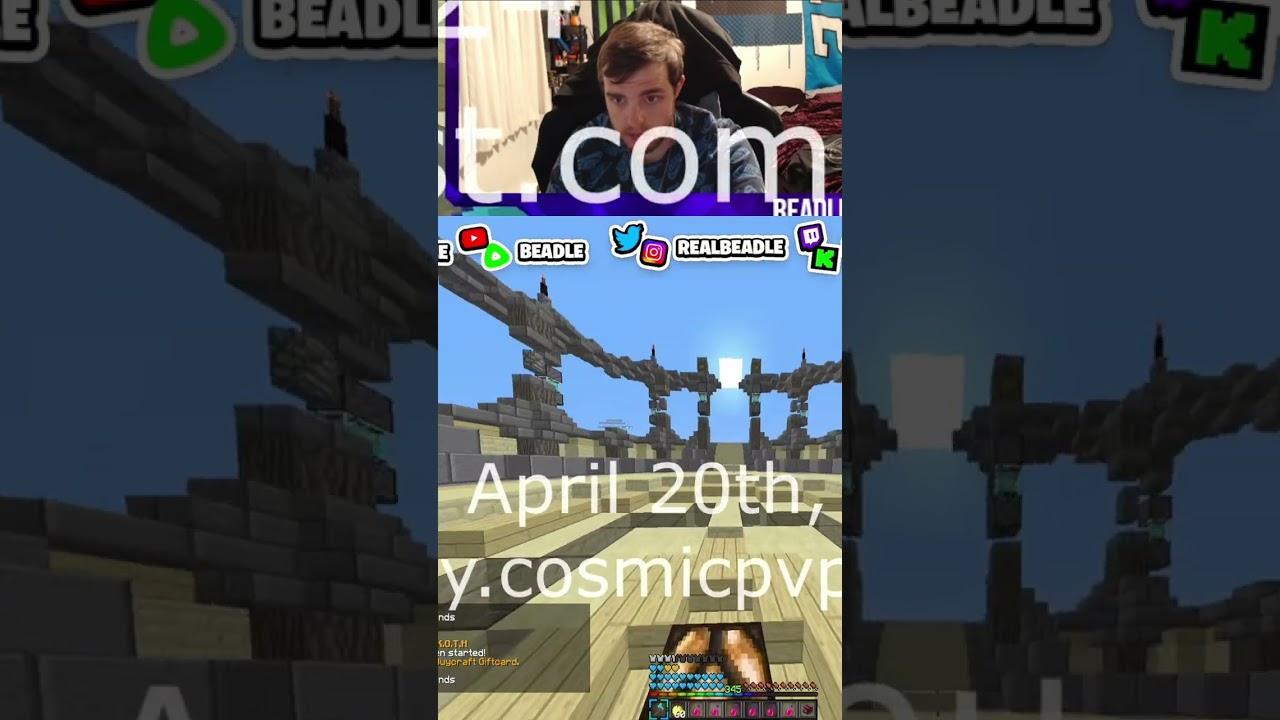 Minecraft Koth: Streamer's Inventory & Pearl Problems! LOL 