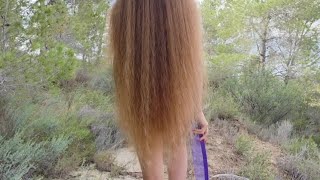 Girl With Crazy Floor-Almost Hair In The Most Beautiful Place On Earth