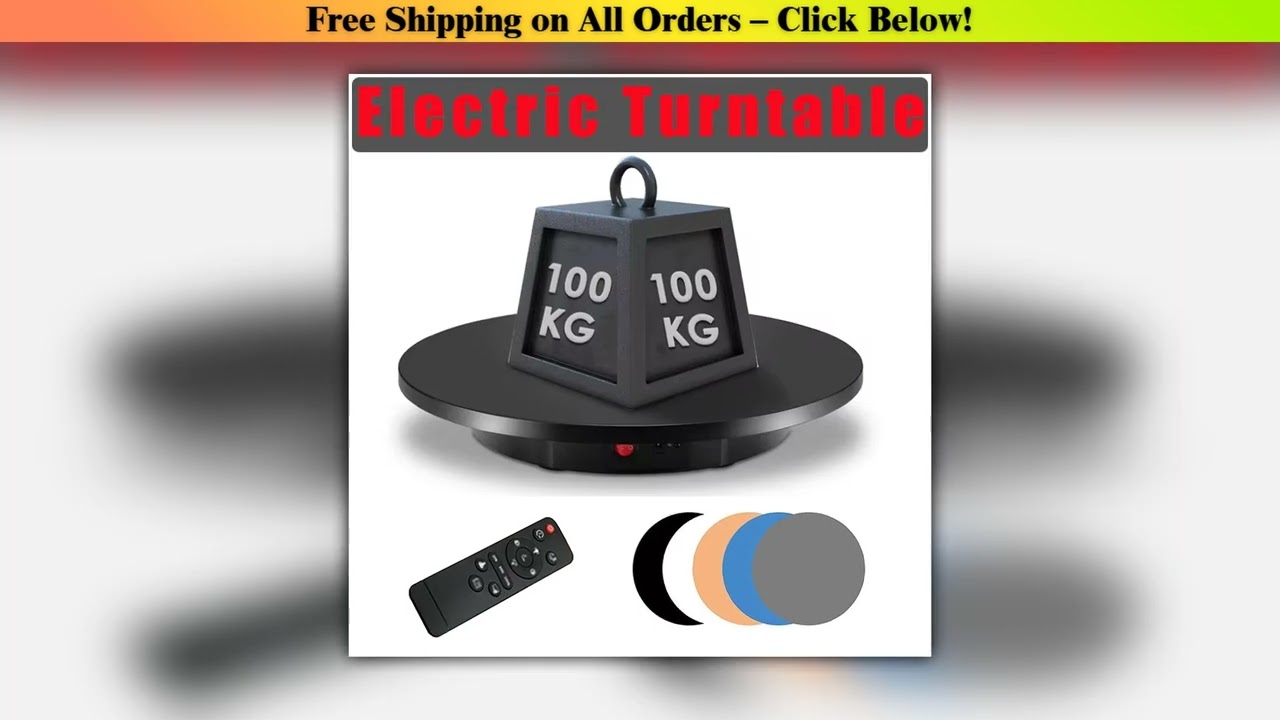 Heavy-Duty 100kg Electric Rotating Display Stand With Remote, 360 Adjustable Speed & Angle for