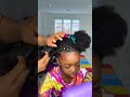 Easy kids natural hairstyle for girls
