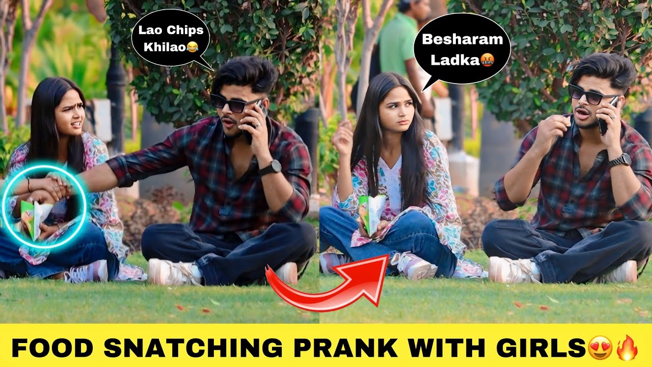 Kurkure Snitching Prank Part 2 🤣 On Random Cute Girl 😅// Chichora londa