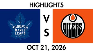 Toronto Maple Leafs VS Landsville Oilers 2026-27 Season of Hockey All Stars