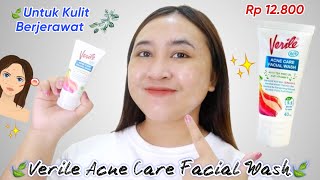 Review Verile Acne Care Facial Wash - UNTUK KULIT BERJERAWAT 🍃✨