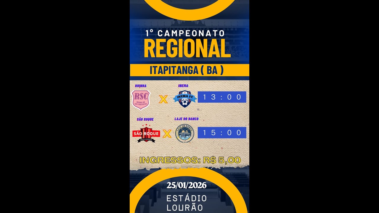 CAMPEONATO REGIONAL DE ITAPITANGA AO VIVO ( 4ª RODADA)
