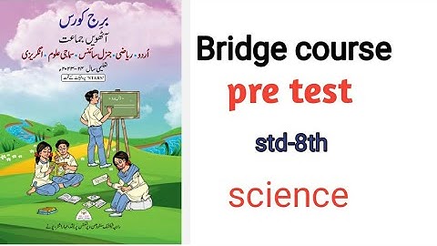 Bridge course 23-24|STD-8|Science|pre test Urdu medium|Answers|