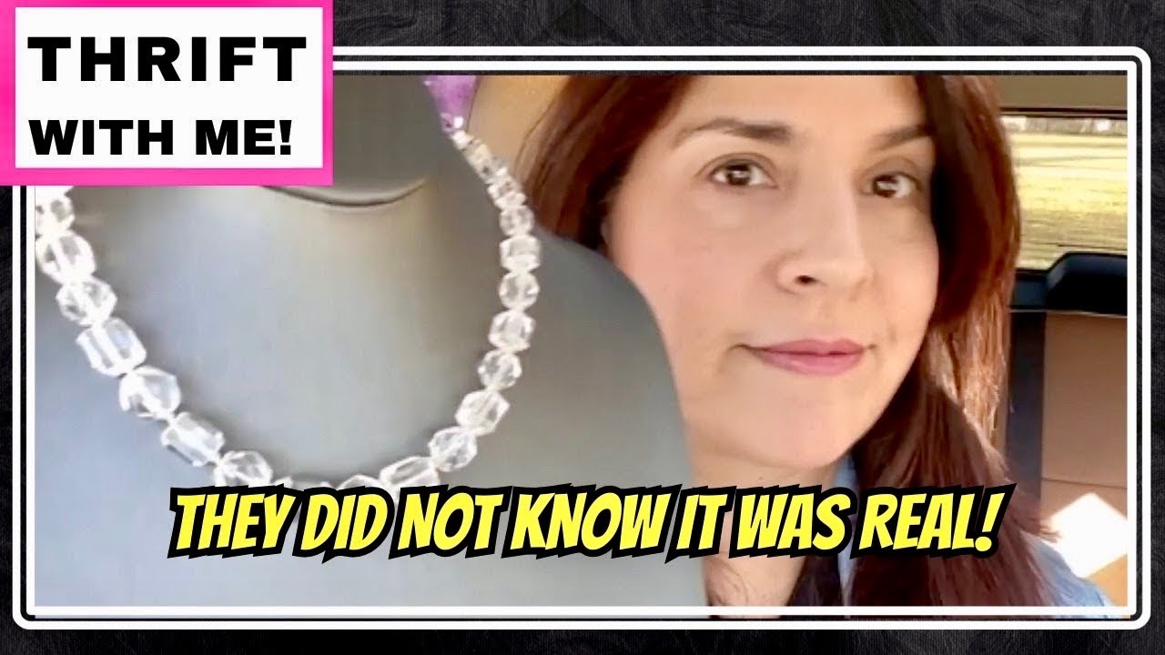 I Paid $2 99 For A Giant Rock Crystal Edwardian Necklace! Thrift Store Excellence!