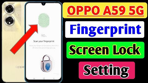 How To Set Display Fingerprint Lock In Oppo A59 5g | Oppo a59 me fingerprint lock setting