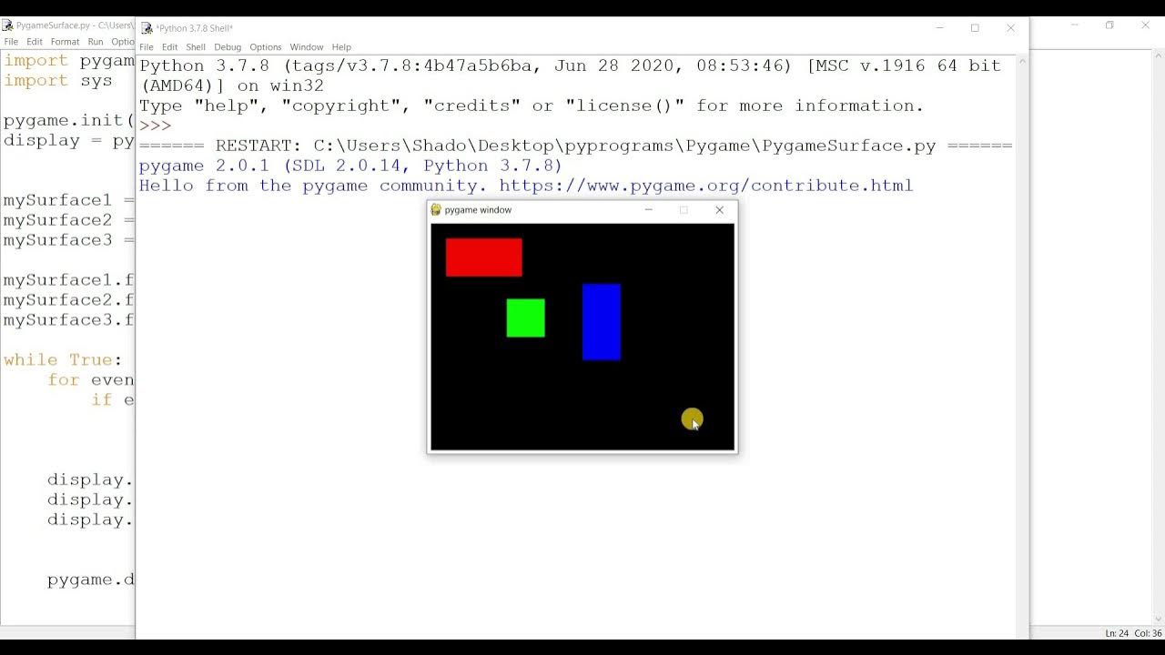 Проверка pygame. Проверка pygame