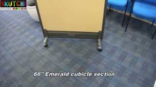 Office Cubicle Rolling Caster Leg Installation For Emerald Series By SKUTCHI Designs, Inc