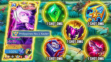 NEW META!! TOP GLOBAL XAVIER FULL DAMAGE 1 HIT BUILD 2025! 😱 (MUST TRY THIS OP BUILD) | MLBB