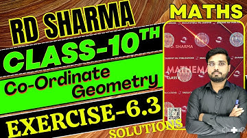 RD Sharma Class 10 Solution Chapter 6 | Co-Ordinate Geometry | RD Sharma Exercise 6.3 | Let