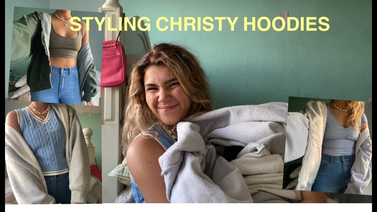 how I style brandy melville's christy & carla hoodies ~ 10 outfits ~ 