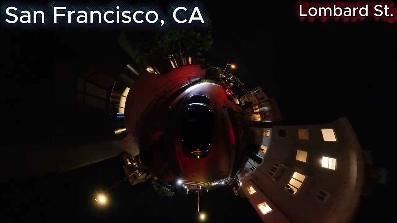 Lombard St of California, Day, Night, Drone, Insta360, Drive 