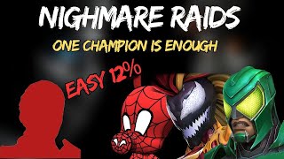 Nighmare Raids New Bosses |Easy 12%| - Marvel Contest of Champions 