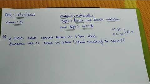 Chapter : 4, DAV,  Direct and Inverse Variation.