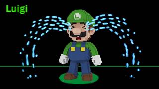 Crying Mario Characters In Minecraft 8-Bit Sound