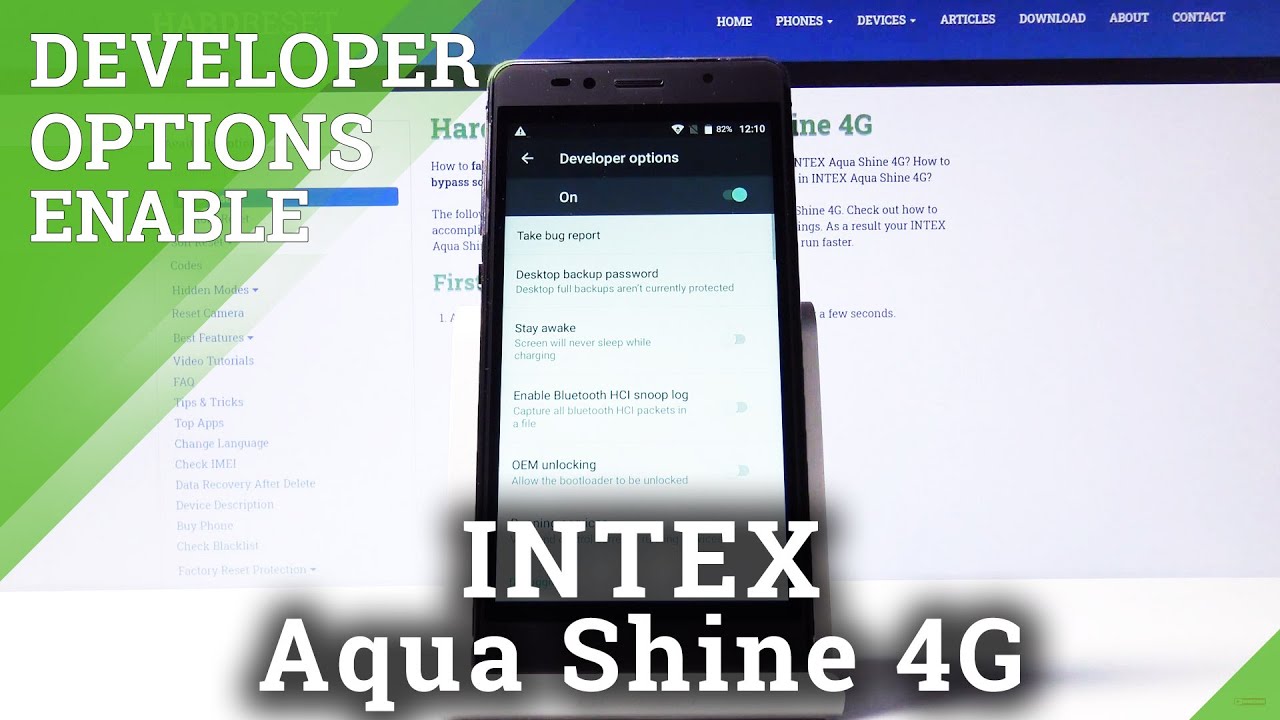 How to Activate Developer Options in INTEX Aqua Shine 4G – OEM Unlock & USB Debugging