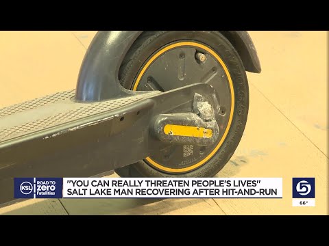 Man on scooter says driver hit him at a crosswalk and took off