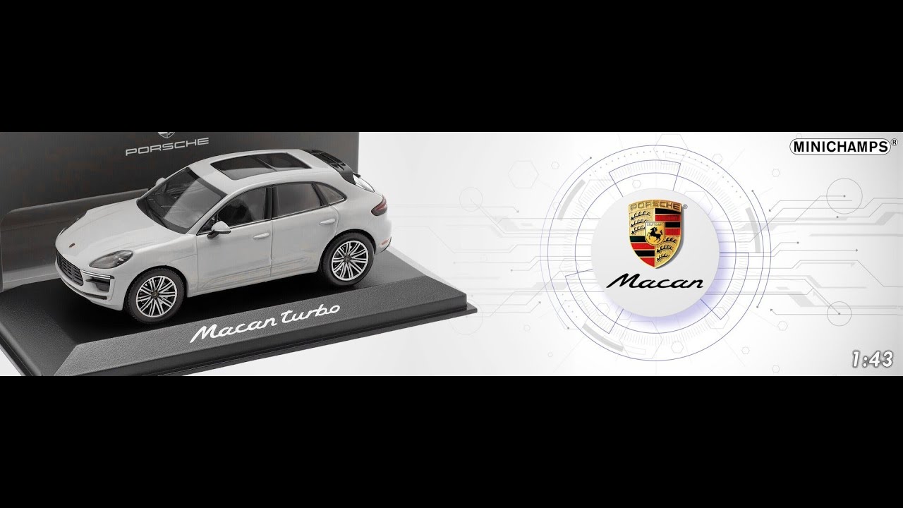 Miniatura Porsche Macan Turbo 2019 1:43 Minichamps Giz Cinza - SG