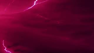 Red Lightning And Thunderstorm | Background Video Effects HD | For Video Editing