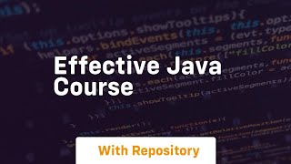 effective java course