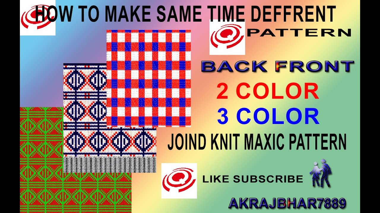how t o make same time 2 color jaquard  back front diffrent knit in hqpds# heng qiang