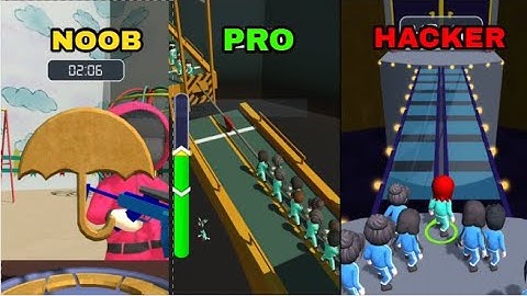 NOOB vs PRO vs HACKER- Survival Challenge Run 3D (Squid Game)