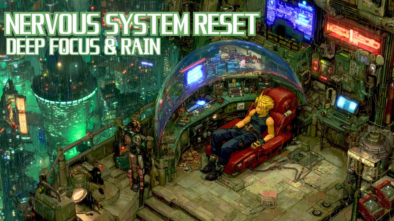 Deep Focus Dark Lo-Fi for Coding & Sleep · Rainy Cyberpunk & 90s JRPG Save Point