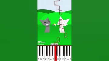 Wenda x Gray - THE FIRST TIME | Incredibox Sprunki Animation (@glitch_pill) - Octave Piano Tutorial