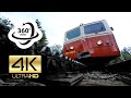 360° camera under rack railway train (4K) Virtual Reality