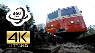 360° camera under rack railway train (4K)