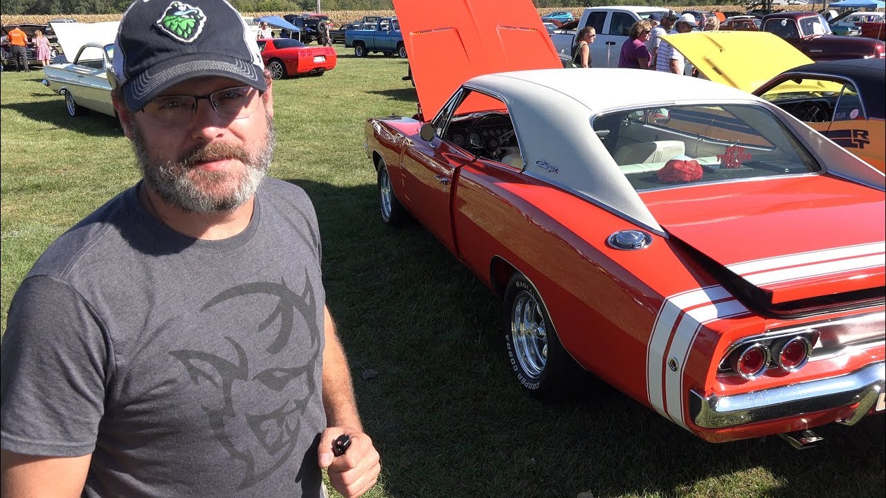 This is SWEET a 1968 Dodge Charger RT Morris Lyons Club Fall car Show