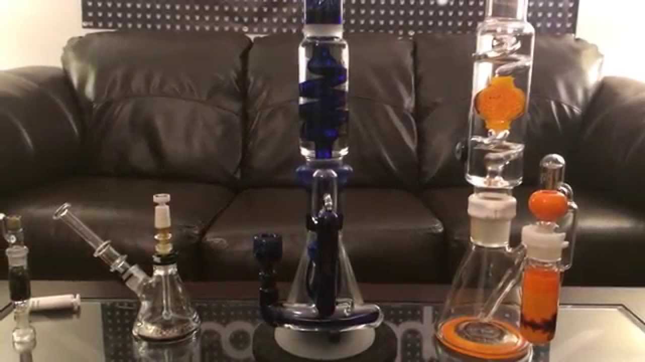 Custom Illadelph Glass Luca Collins Pyramid Perc Curved Inline Bong Rip Milk Vid