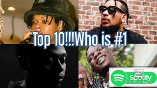 Top 10 SA Hip Hop Rappers,with the most Spotify Monthly Listeners!(Nasty C,Areece,Blxckie) - most streamed hip hop artist on spotify