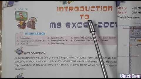 Class VI (Computer) "Introduction to MS Excel 2007"