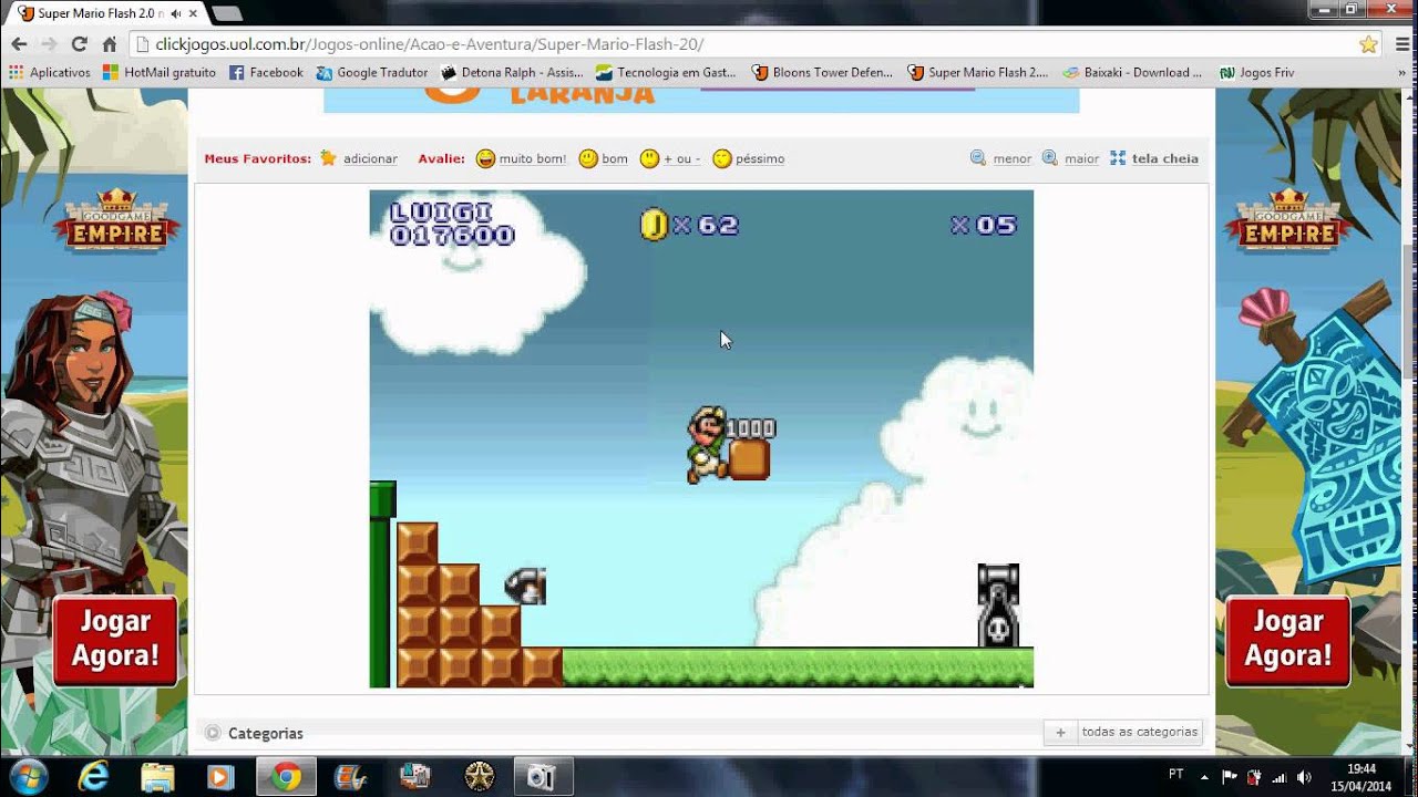 Gabriel e Matheus - Mario Flash No Click Jogos - nivel 3 - YouTube