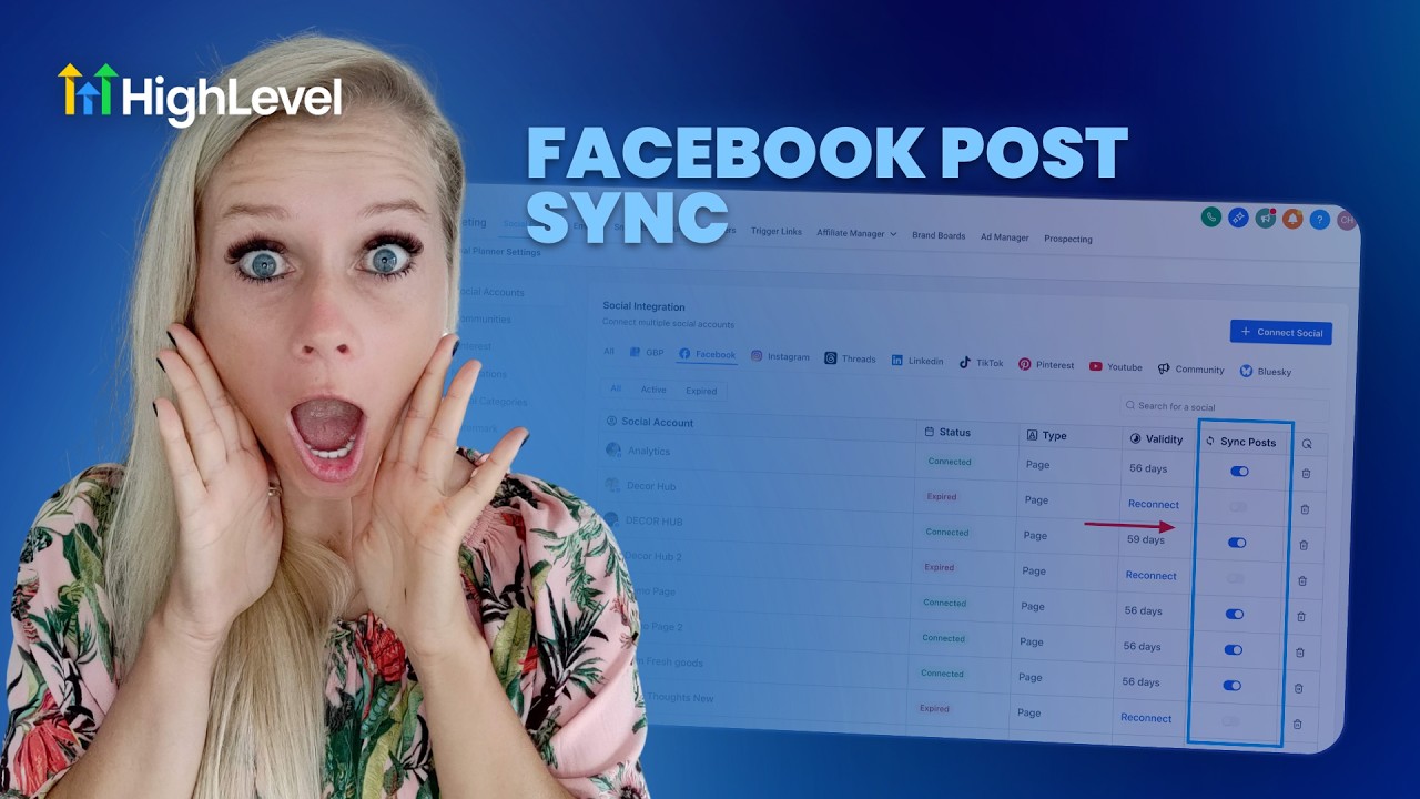 How To Sync Facebook Posts in HighLevel