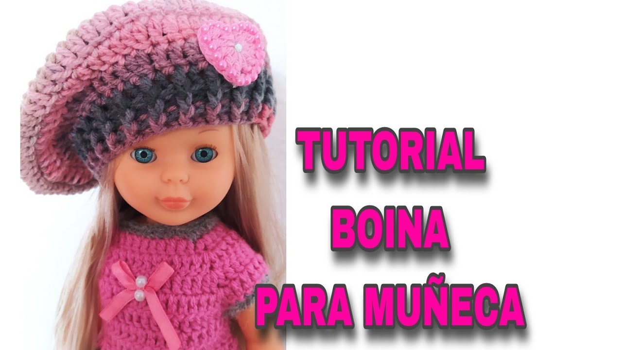 TUTORIAL BOINA CROCHET PARA MUÑECA