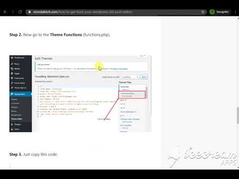 How To Get Back Your WordPress Old Post Editor part 1