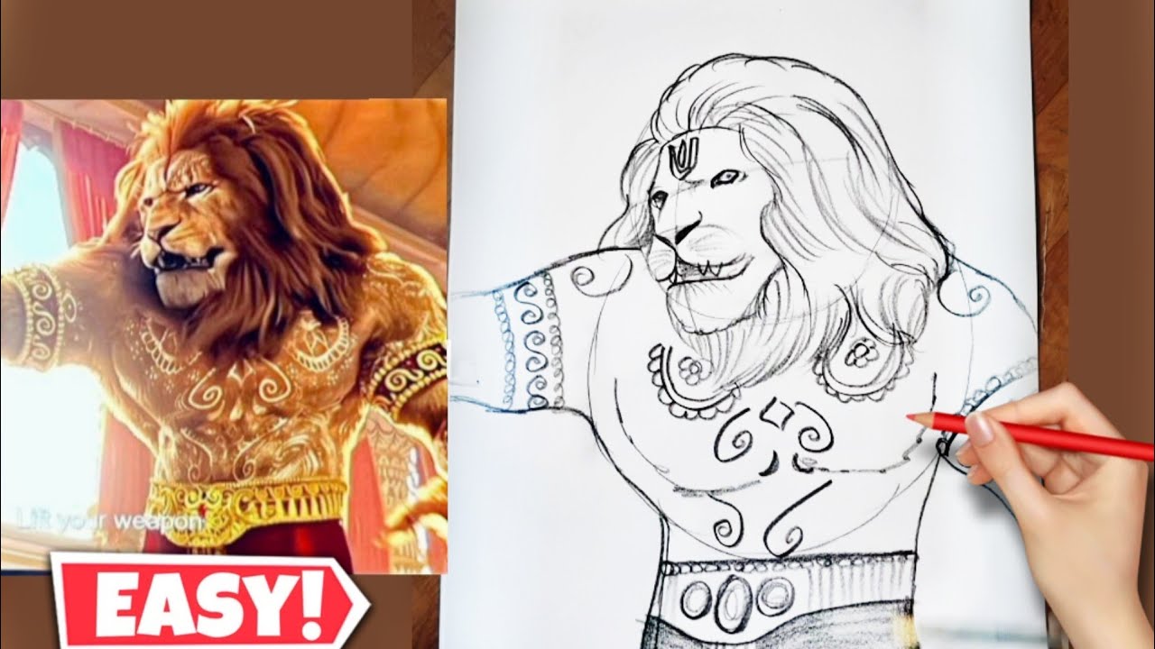 Mahavatar Narsimha drawing | Narsimha drawing