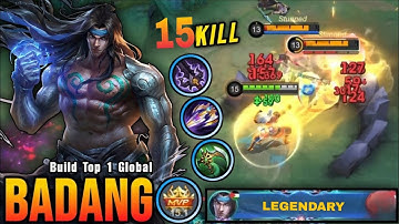 15 Kills!! Badang Crazy Damage build 2025 ||Build Top 1 Global Badang - MLBB 